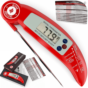 Alpha Grillers Instant Read Meat Thermometer for Grill and Cooking.